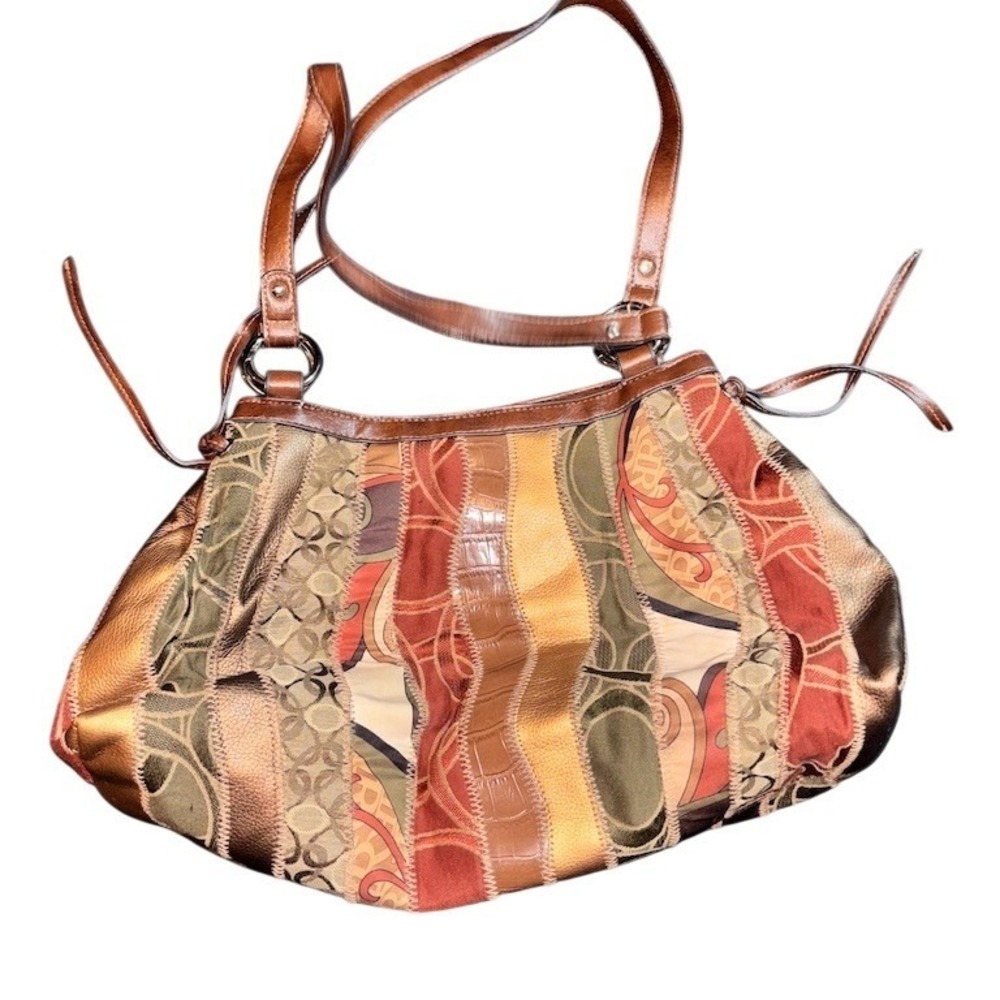 Strada Hobo Shoulder Bag Womens Medium Multicolor Patchwork Boho